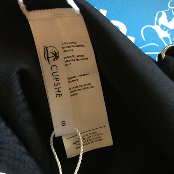 CUPSHE  Joyce Black Ruched One Piece Swimsuit  NEW WITH TAGS! - Picture 12 of 14